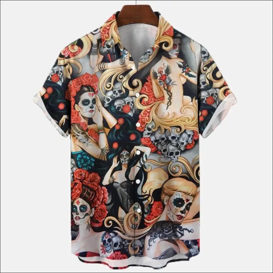 2023 Summer Retro Mermaid Shirt 3d Hawaiian Shirts Fashion