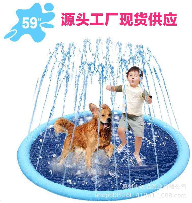 [One piece from the batch] The source factory spot PVC non-slip material pet swimming children's splash pad spray pad