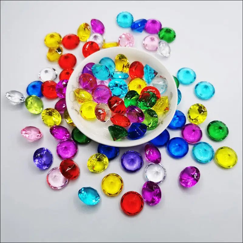 20mm multicolored diamond acrylic colorful gemstone
