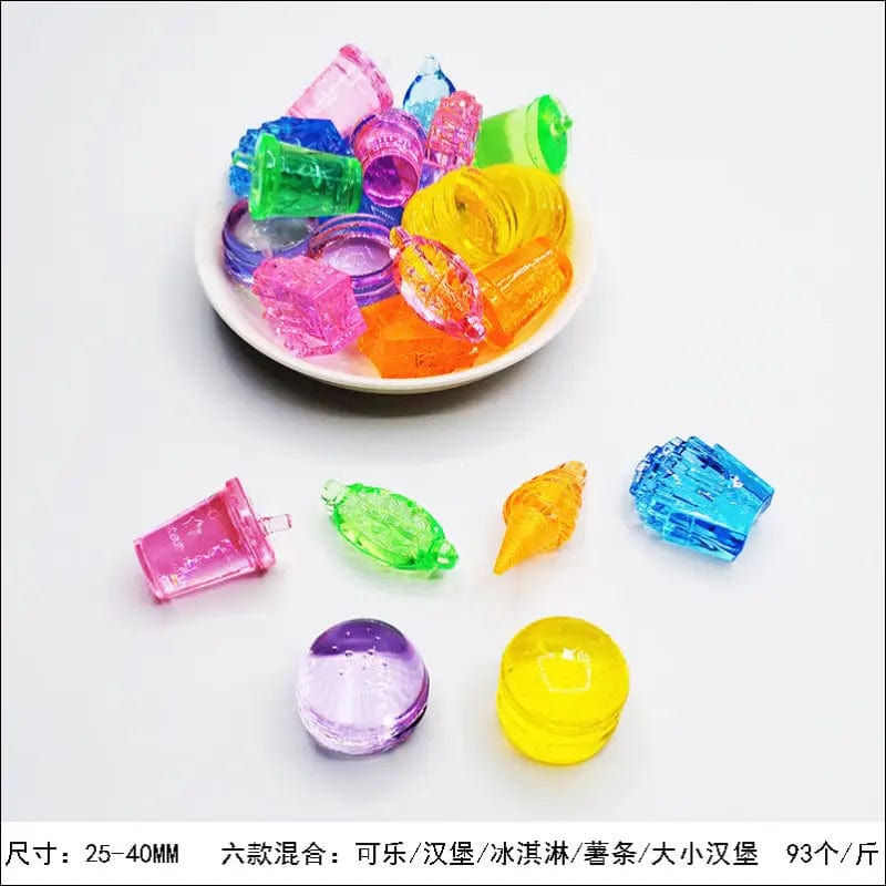 20mm multicolored diamond acrylic colorful gemstone