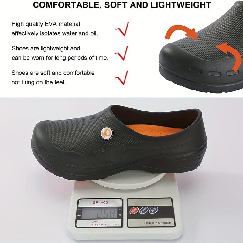 Men's Low Top Rain Shoes, Wear-resistant Waterproof Oil-proof Non-Slip Galoshes For Restaurant Kitchen Fishing