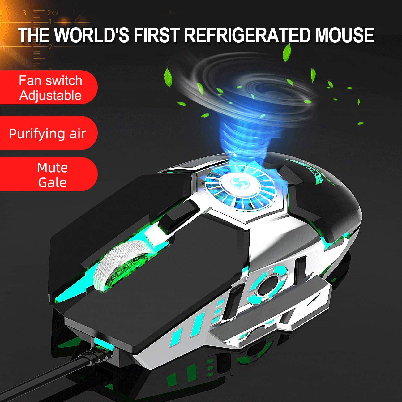 Source factory fan cooling game mouse to eat chicken macro program RGB glow game sports computer mouse