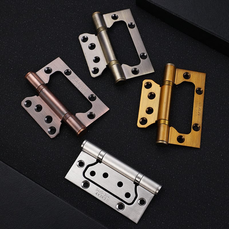 Bedroom room thickened stainless steel mother hinge wooden door mute ilcible shaft stainless steel free groove letter Hey leaf