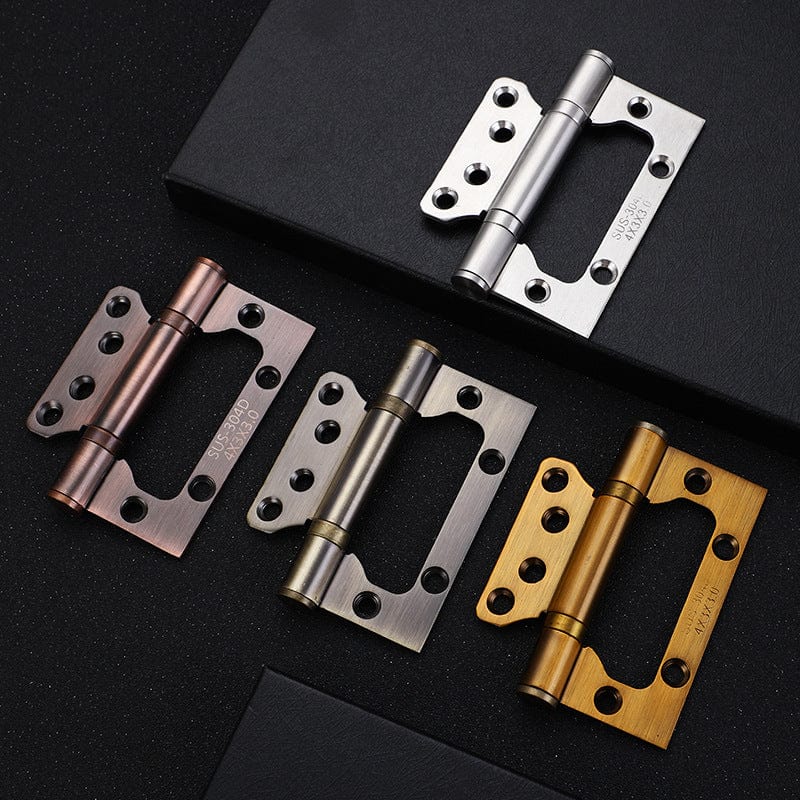 Bedroom room thickened stainless steel mother hinge wooden door mute ilcible shaft stainless steel free groove letter Hey leaf