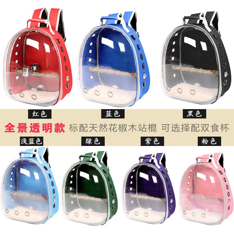 Bird Parrot out of the backpack eight brother Xuan Feng small sun transparent bird cage portable factory direct pet space bag