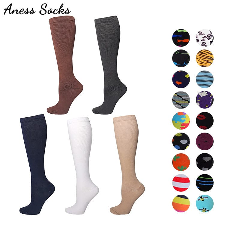 Compressed hose polyester flat press socks outdoor riding running breathable adult sports socks spot