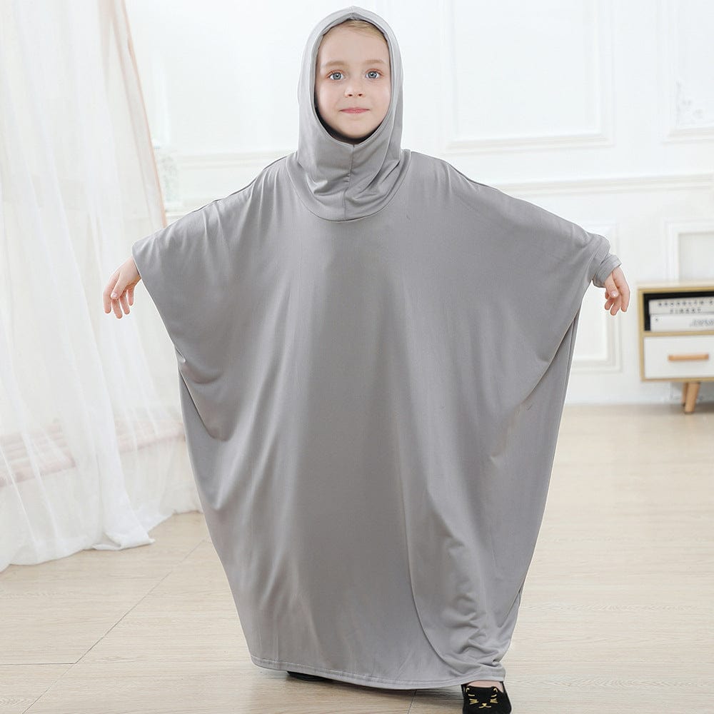 Swing solid color fashion dolman sleeve children's dress 6399