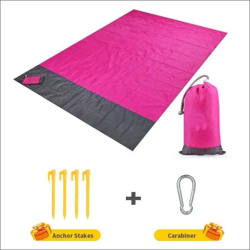 2x2.1m Waterproof Pocket Beach Blanket Folding Camping Mat