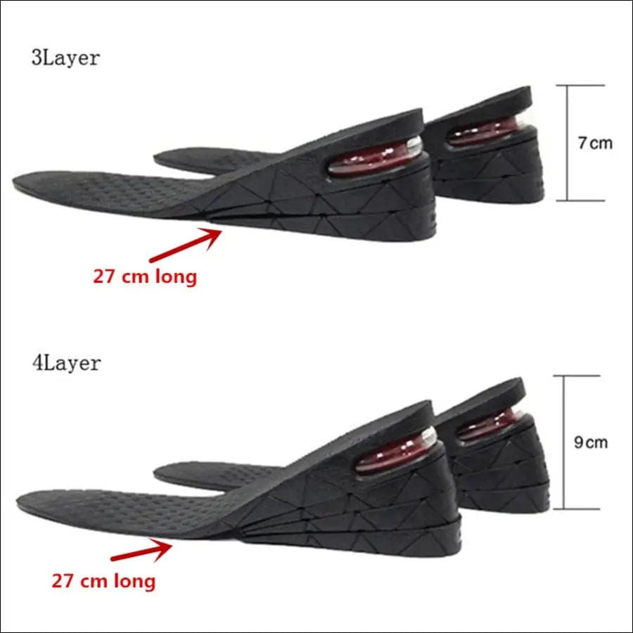 3-9cm Height Increase Insole Cushion Lift Adjustable Cut