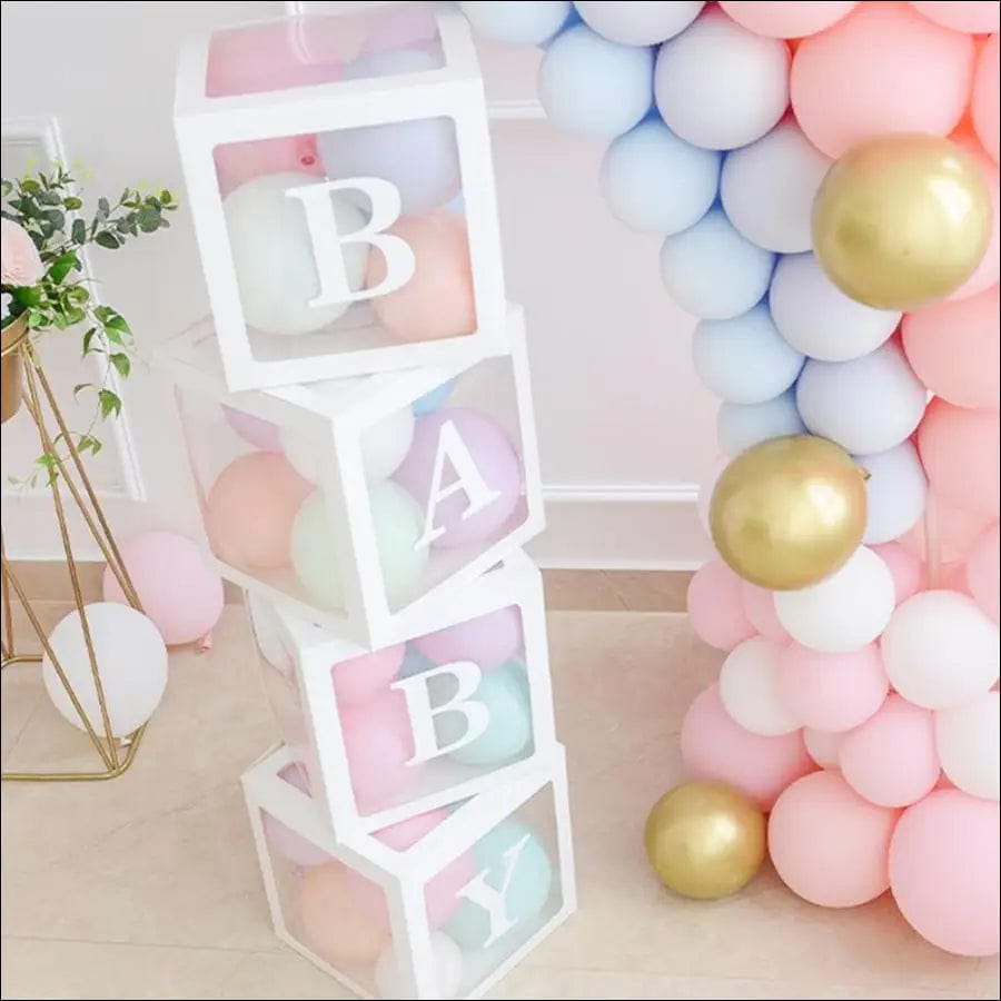 30cm Baby Shower Box Balloon Air Balls First 1 1st Birthday