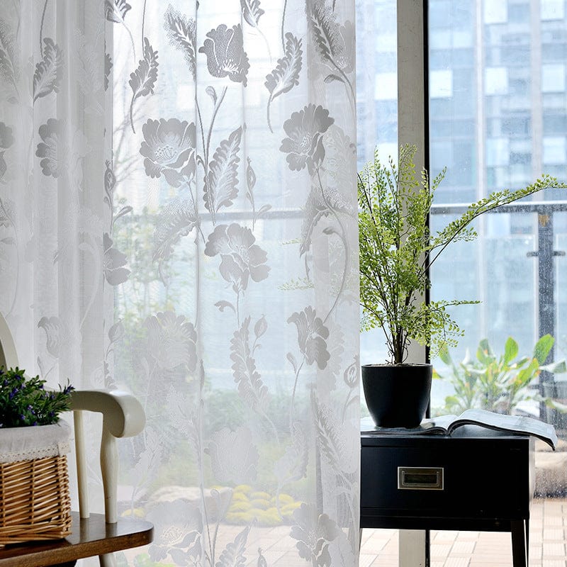 Jinxiu factory direct supply to modern minimalistic solid color jacquard window screens American country pastoral window screen