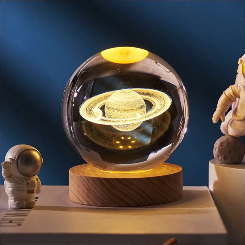 3D inner carved luminous crystal ball creative decoration