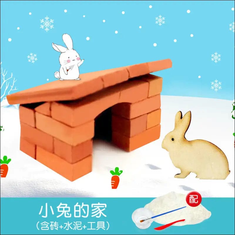 3D small house mud madrs cover children’s toy architecture