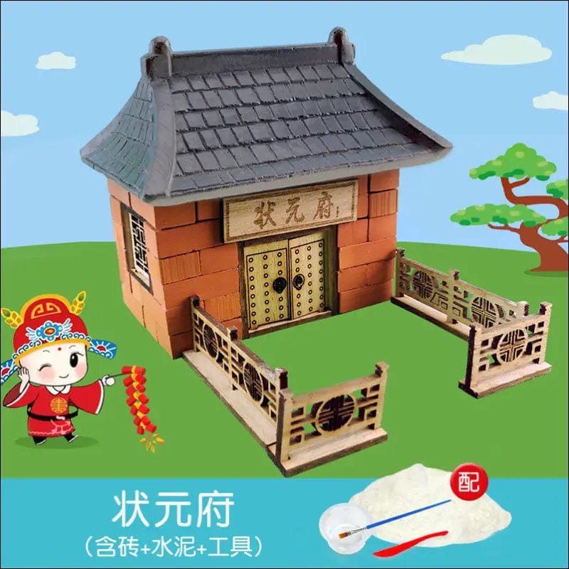 3D small house mud madrs cover children’s toy architecture