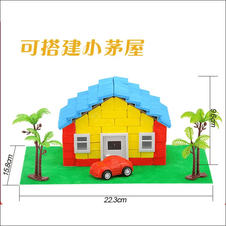 3D small house mud madrs cover children’s toy architecture