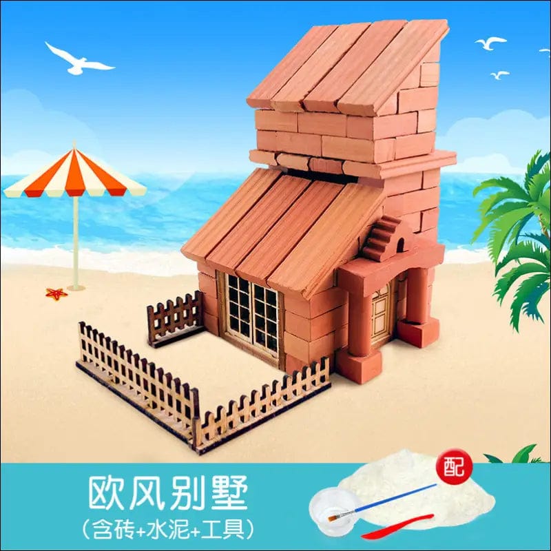 3D small house mud madrs cover children’s toy architecture