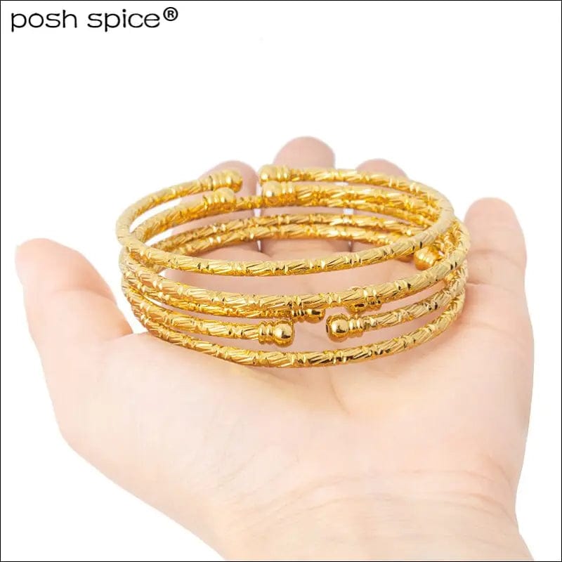 3mm African bangles for woman Ball Dubai bracelet