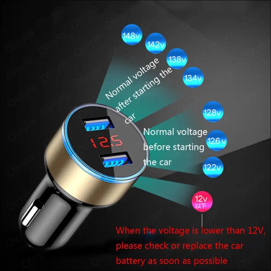 4.8A LED Display USB Phone Charger Car-Charger for Xiaomi