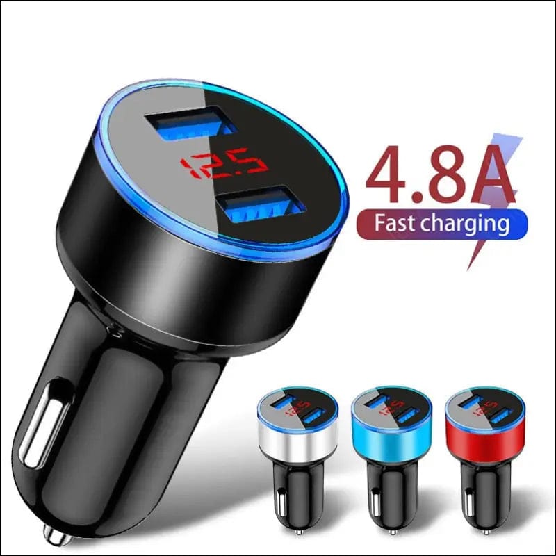 4.8A LED Display USB Phone Charger Car-Charger for Xiaomi