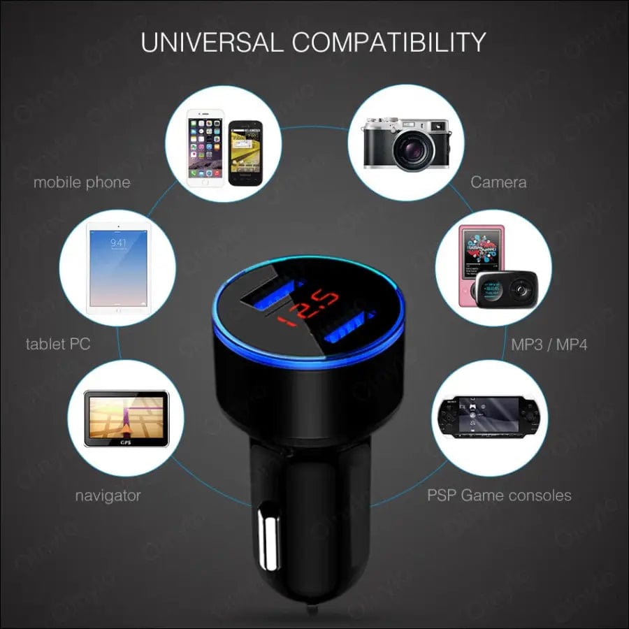 4.8A LED Display USB Phone Charger Car-Charger for Xiaomi