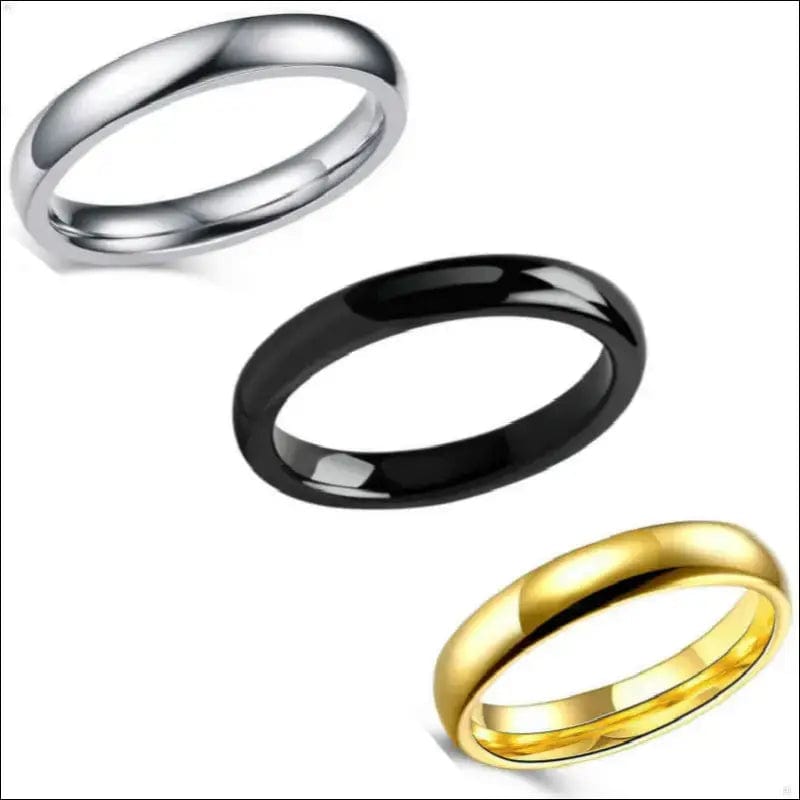 4 mm 6mm wide steel color black golden inside and outside