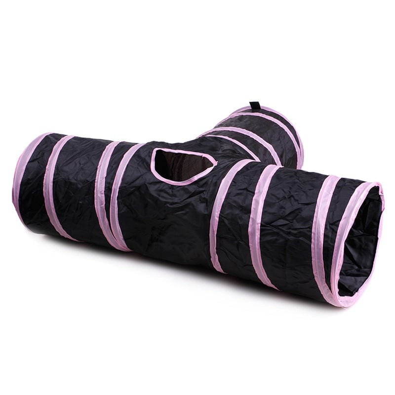 Manufacturers pet supplies cat paper three-way tunnel Zhiyi cat toy drill bucket foldable cat channel