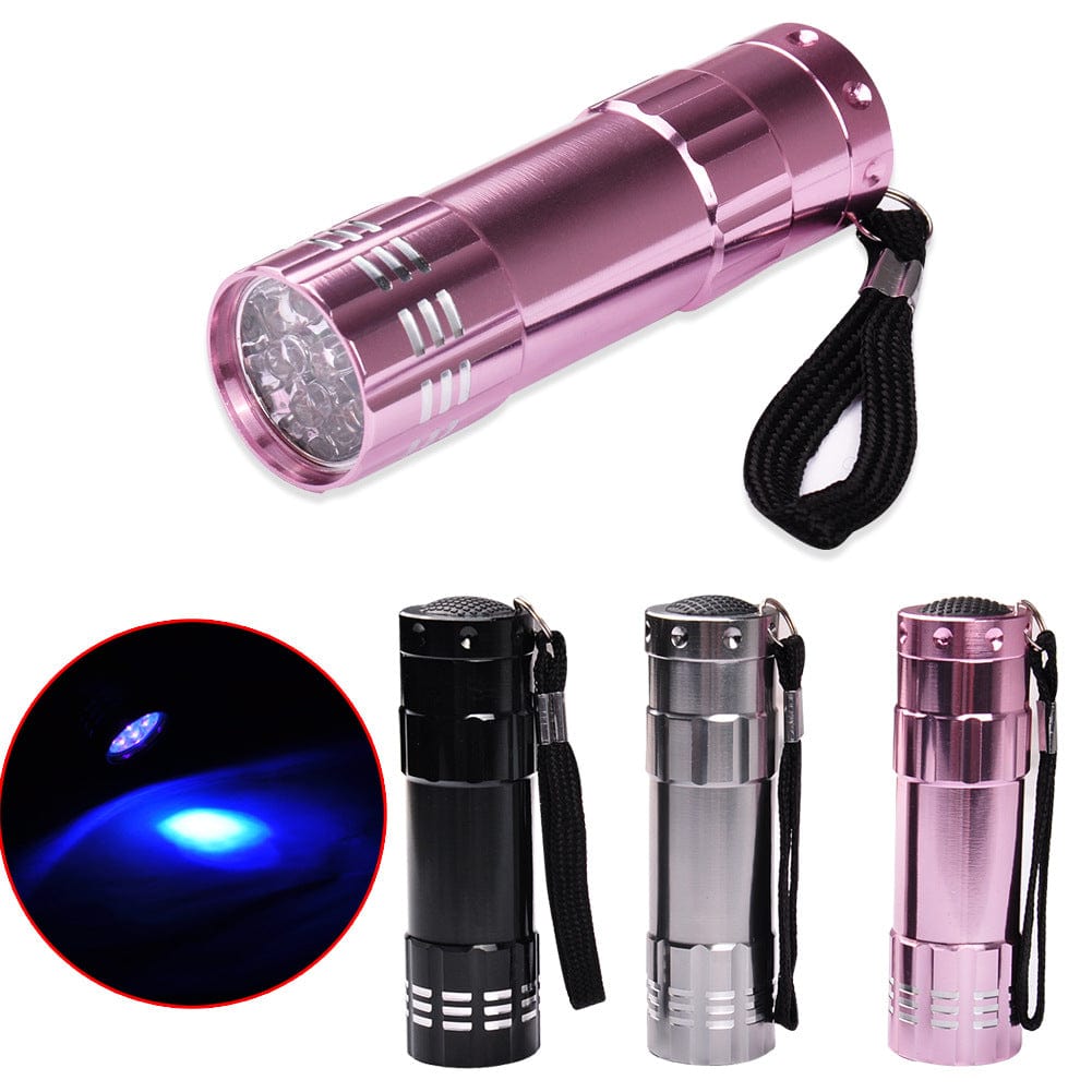 Mail armored mini flashlight 9LED finale glue phototherapy lamp nail LED small baking light 30 second dryer wholesale