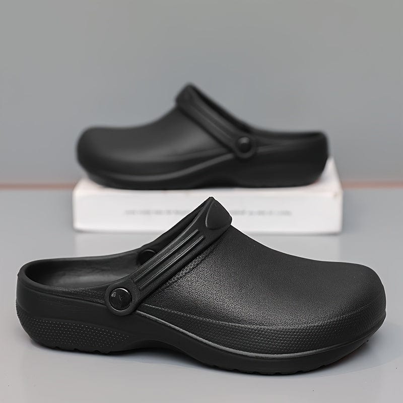 Men's Trendy Solid EVA Chef Shoes, Comfy Non Slip Waterproof Durable Shoes