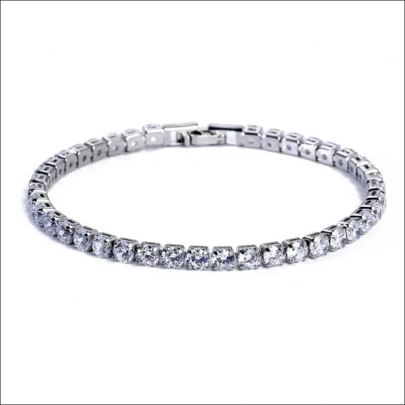 4mm Cubic Zirconia Tennis Bracelet Iced Out Chain Bracelets