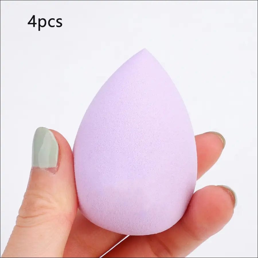 4pcs Makeup Blender Cosmetic Puff Sponge with Storage Box