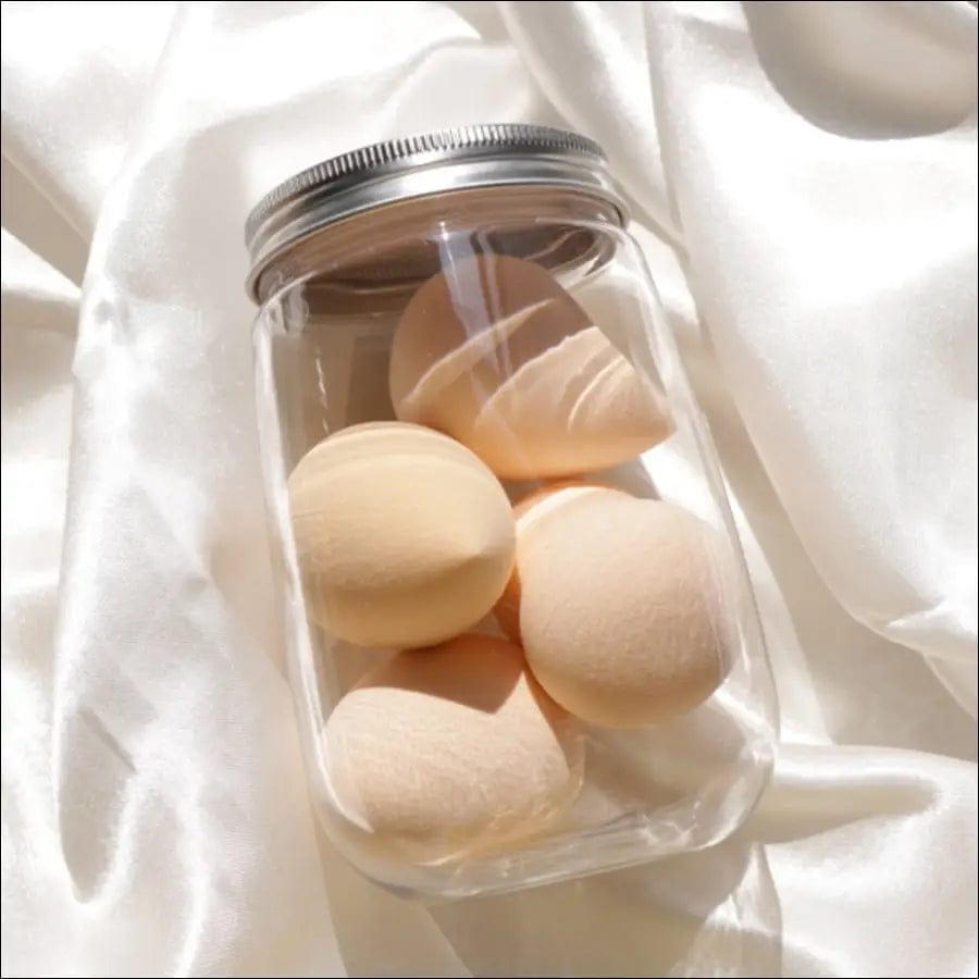 4pcs Makeup Blender Cosmetic Puff Sponge with Storage Box