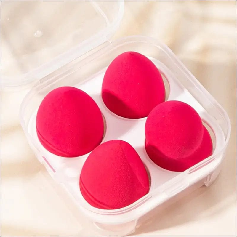 4pcs Makeup Blender Cosmetic Puff Sponge with Storage Box