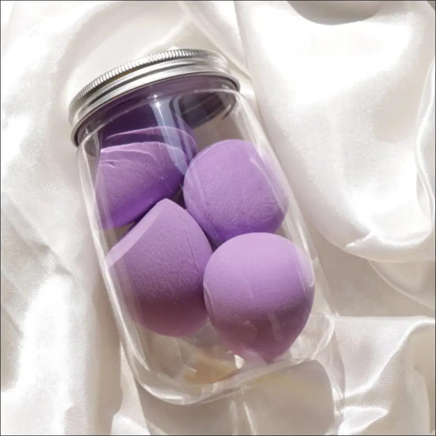 4pcs Makeup Blender Cosmetic Puff Sponge with Storage Box