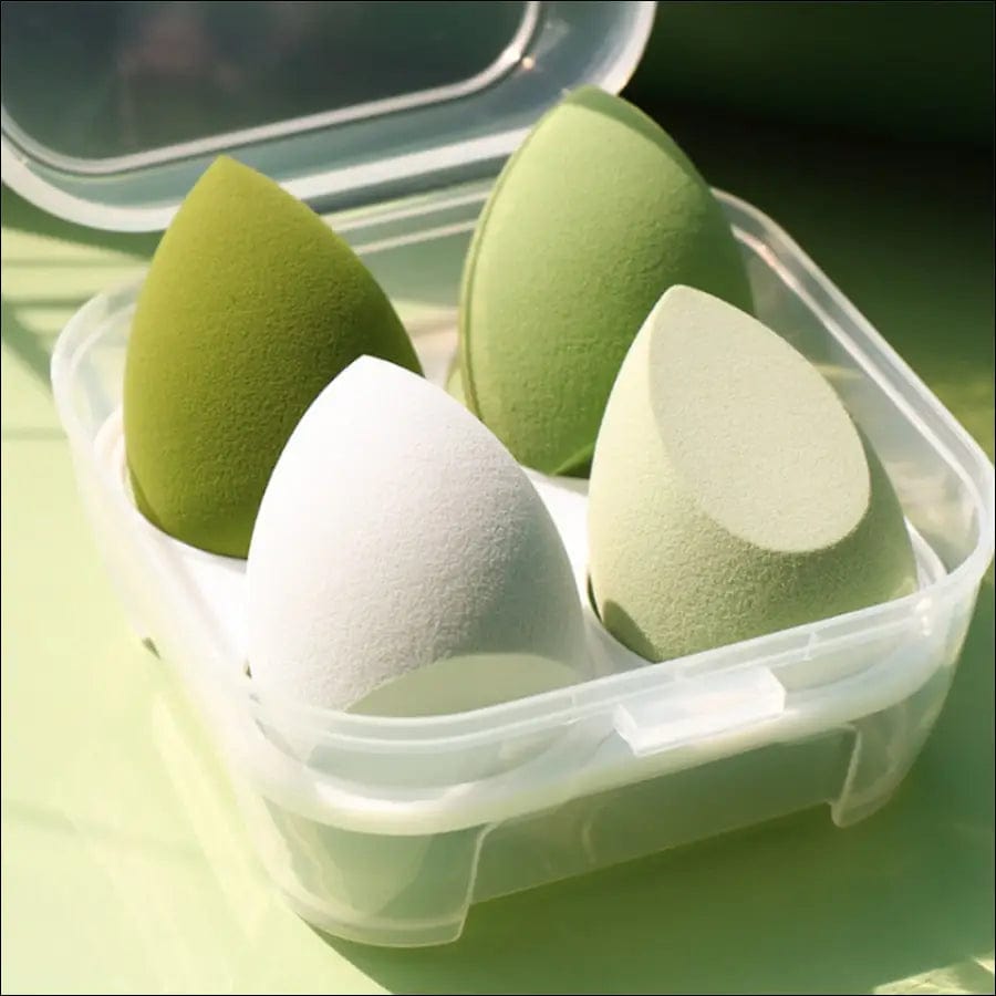 4pcs Makeup Blender Cosmetic Puff Sponge with Storage Box