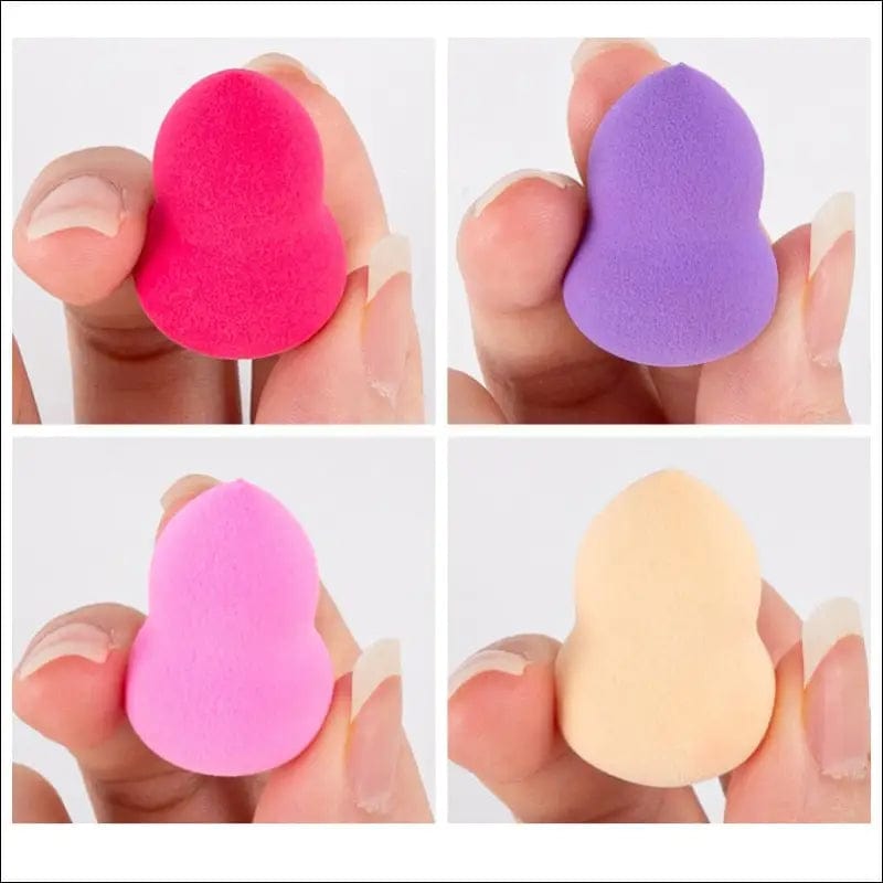 4pcs Makeup Blender Cosmetic Puff Sponge with Storage Box