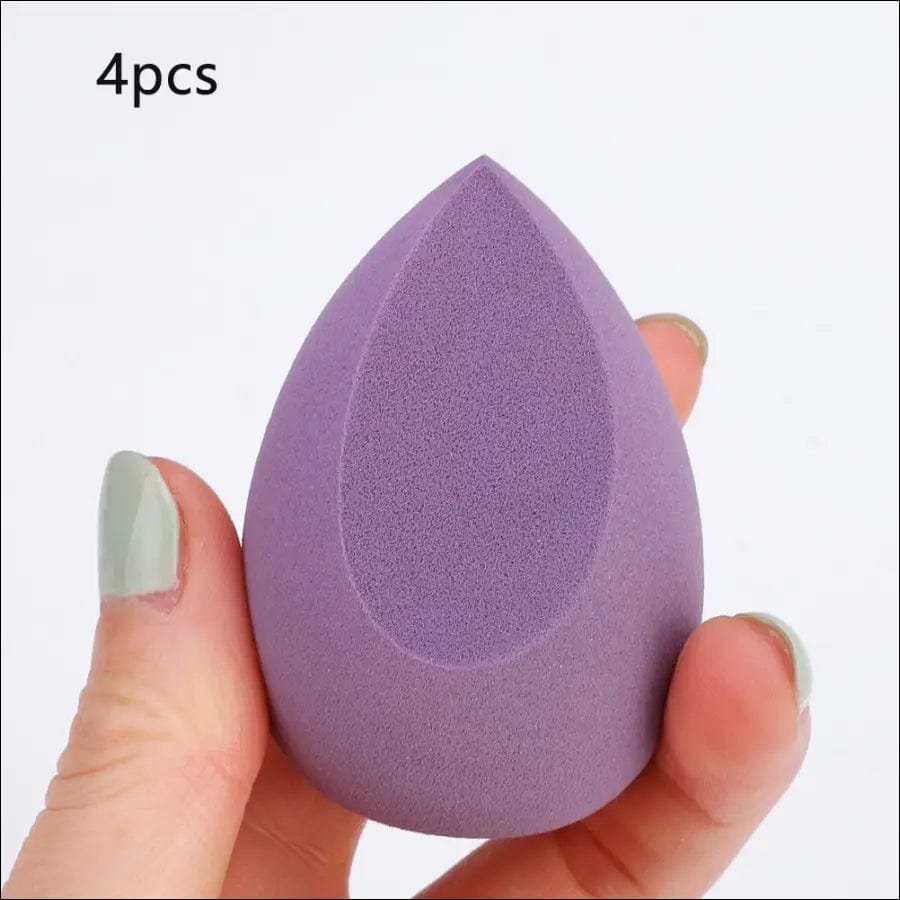 4pcs Makeup Blender Cosmetic Puff Sponge with Storage Box