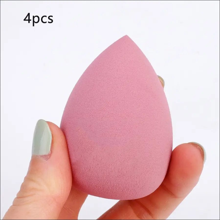 4pcs Makeup Blender Cosmetic Puff Sponge with Storage Box