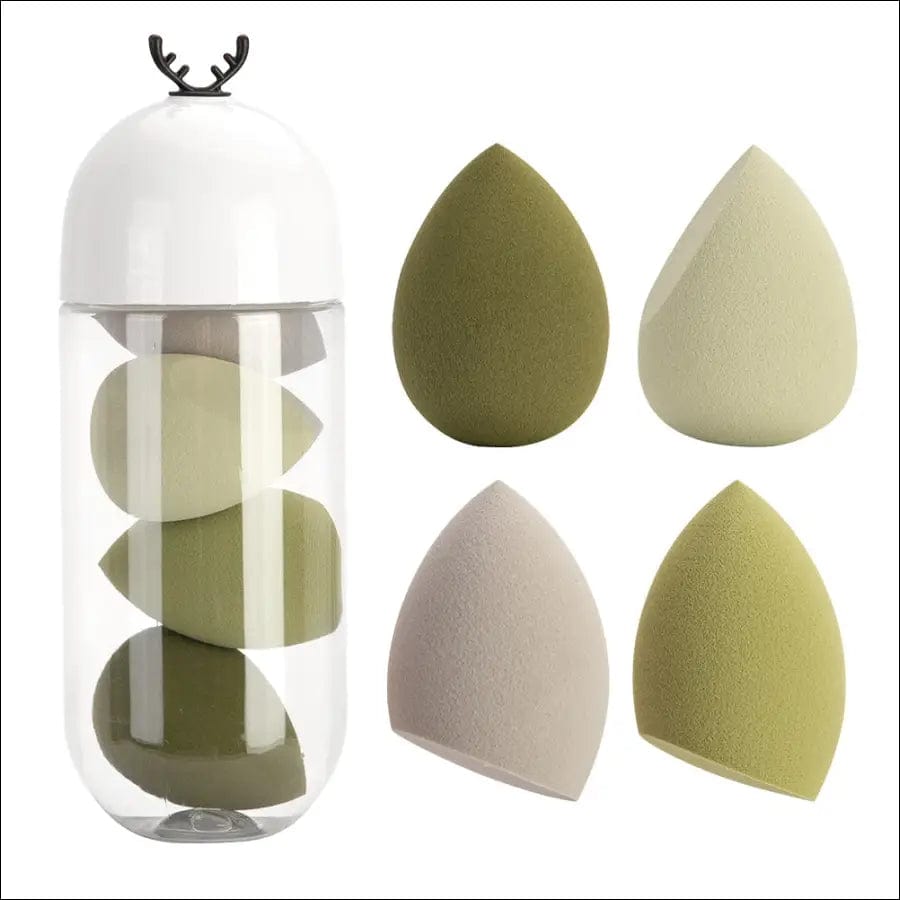 4pcs Makeup Blender Cosmetic Puff Sponge with Storage Box