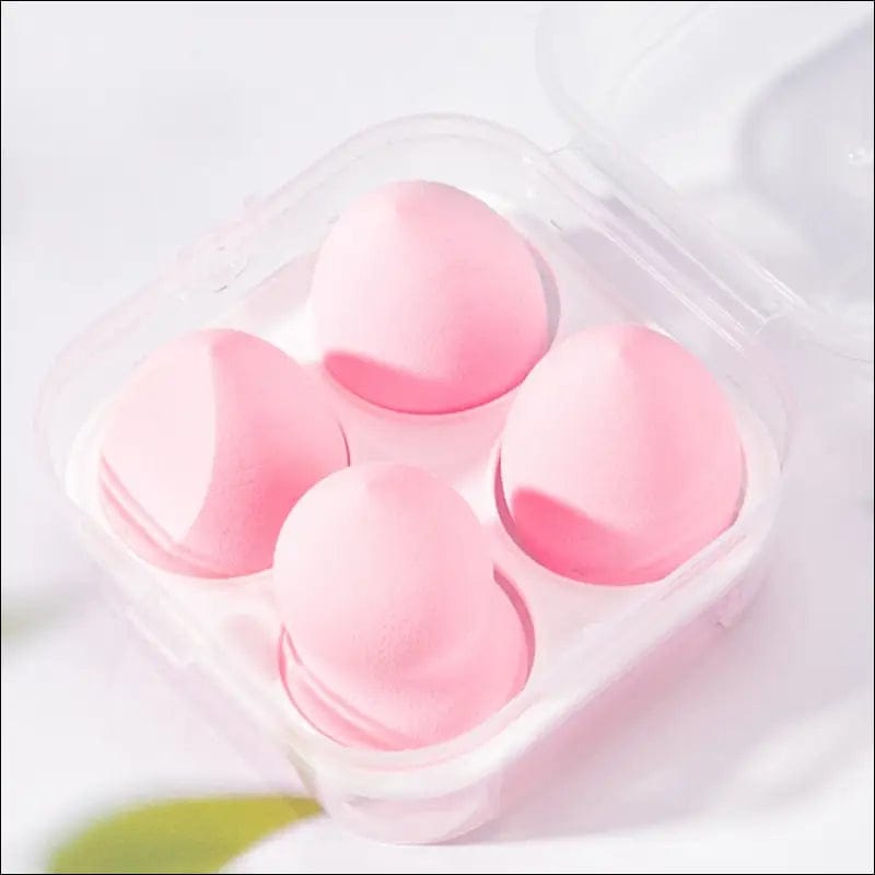 4pcs Makeup Blender Cosmetic Puff Sponge with Storage Box