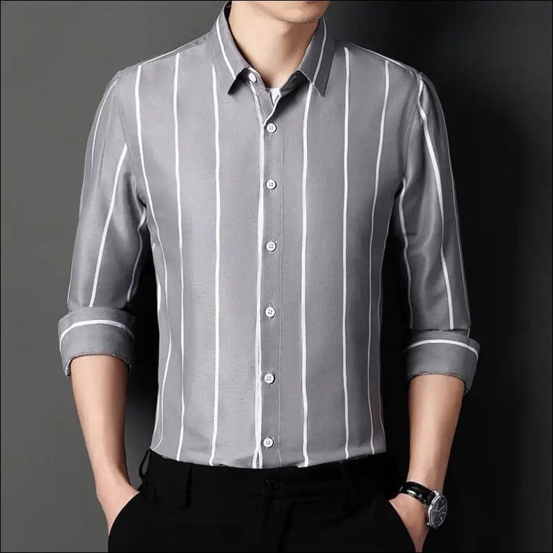 5XL New Spring/Summer High Quality Striped Plaid Men’s Shirt