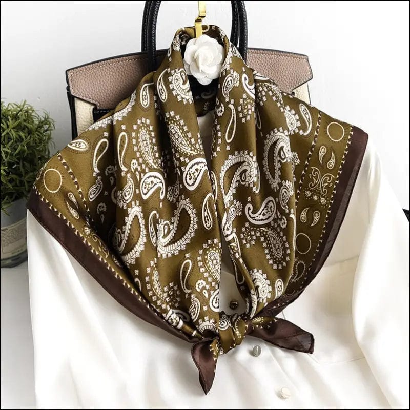 70*70cm Fashion Silk Satin Hair Scarf Women Handkerchief