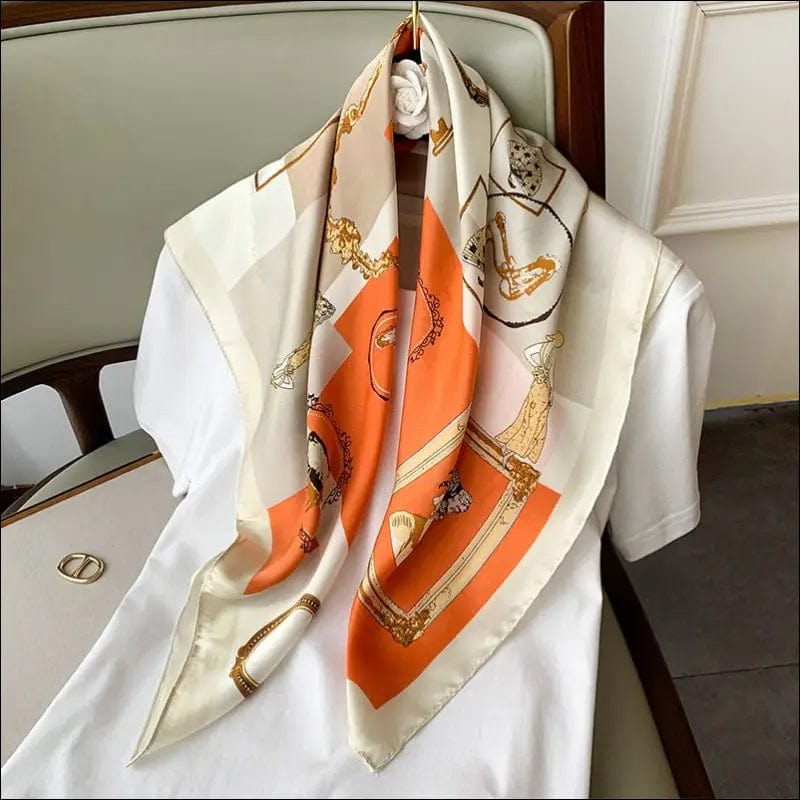 70*70cm Fashion Silk Satin Hair Scarf Women Handkerchief