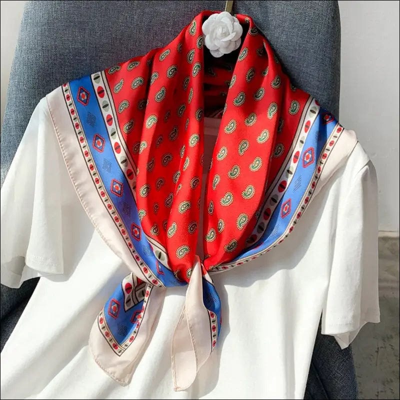 70*70cm Fashion Silk Satin Hair Scarf Women Handkerchief