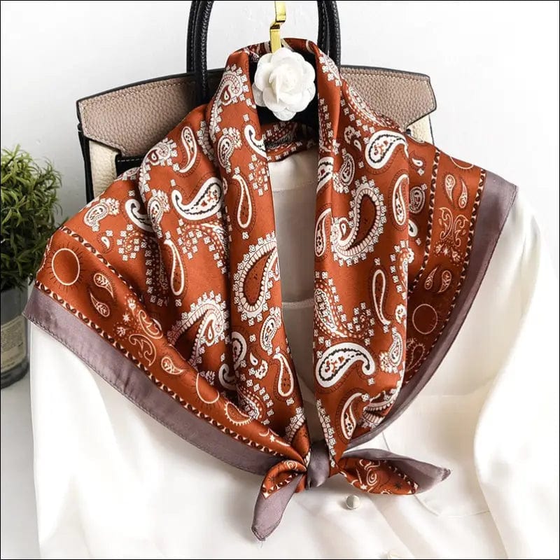 70*70cm Fashion Silk Satin Hair Scarf Women Handkerchief