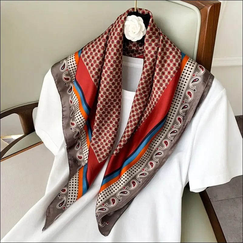 70*70cm Fashion Silk Satin Hair Scarf Women Handkerchief