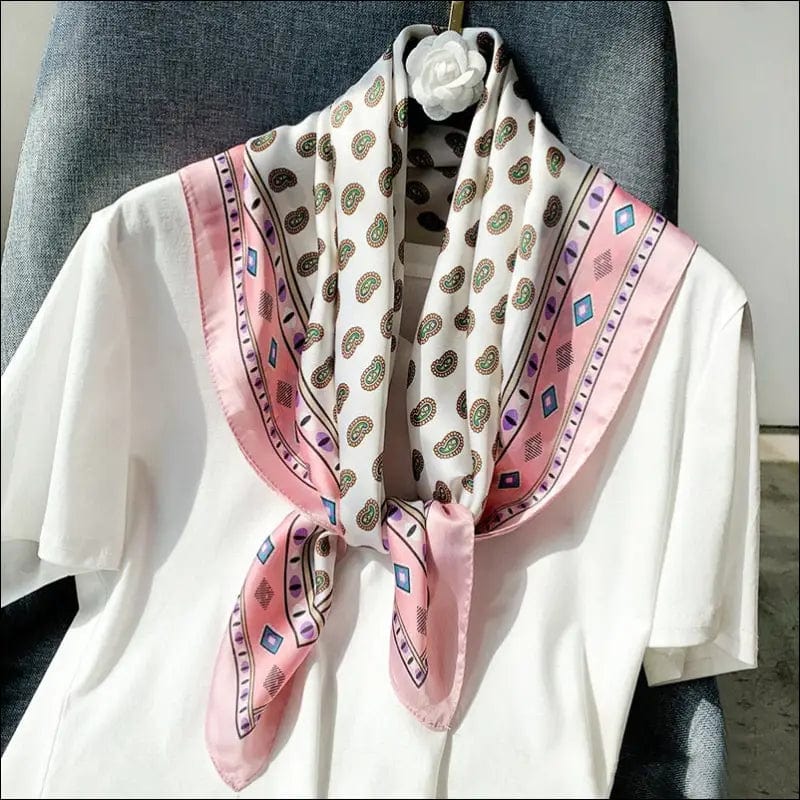 70*70cm Fashion Silk Satin Hair Scarf Women Handkerchief