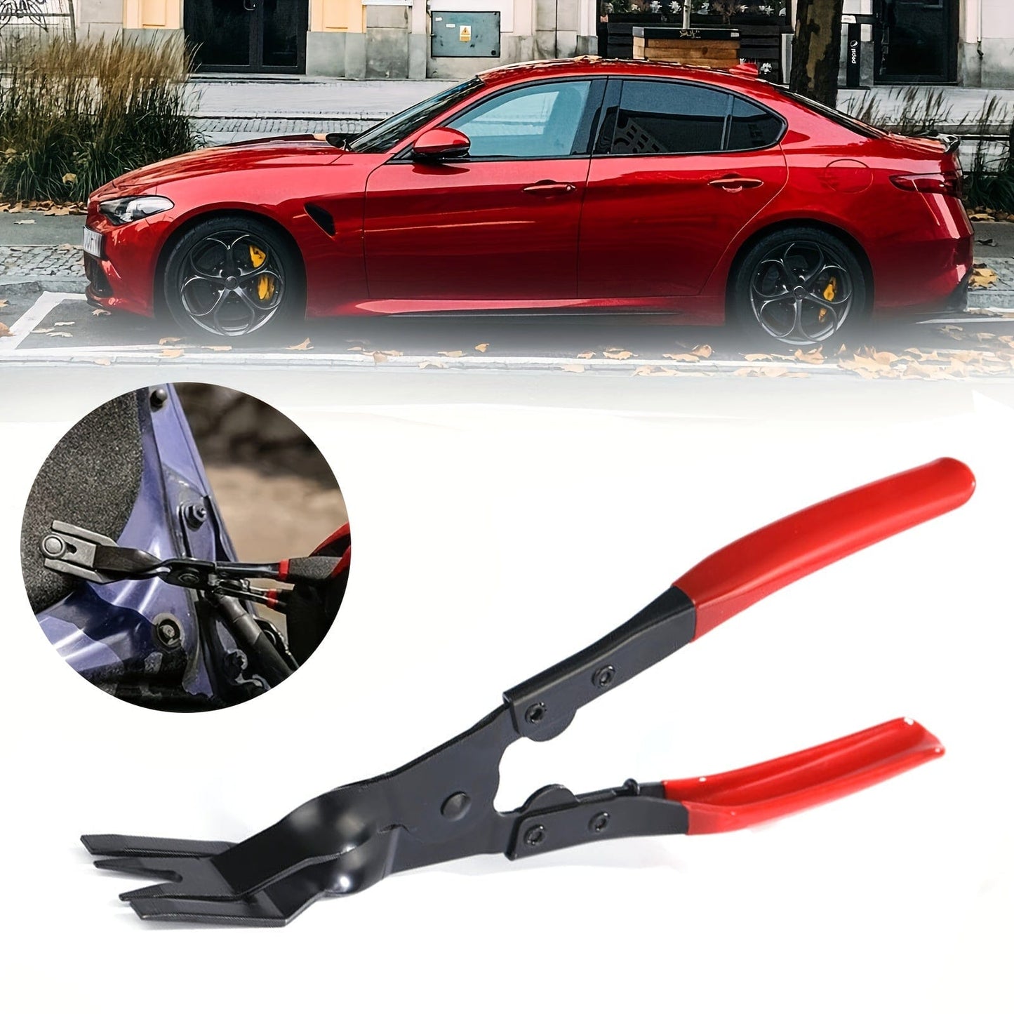 Upgrade Your Car with This Professional Plastic Rivet Snap Plier - Red Tool