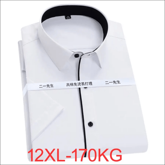 7XL 8XL 9XL 10XL 11XL 12XL Men’s Short Sleeve Shirts Fashion