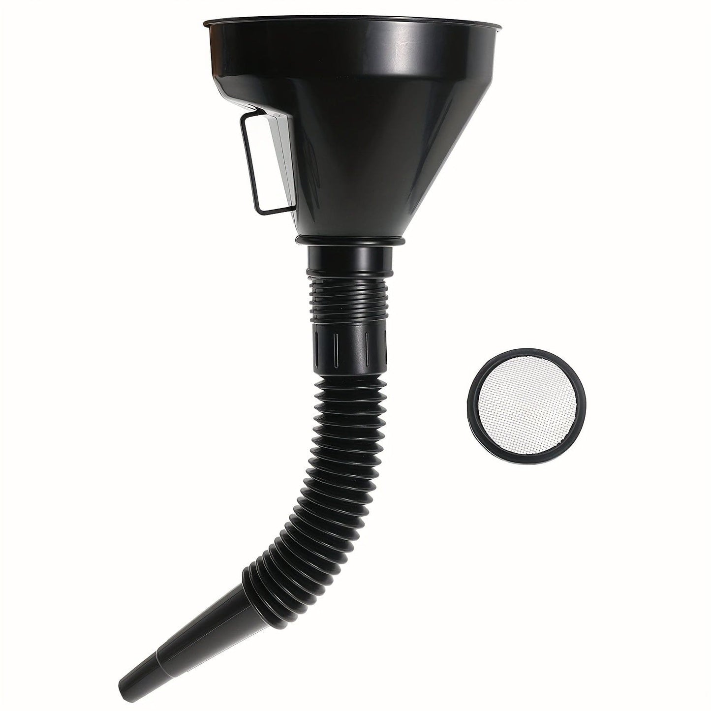 Flexible Automotive Fuel Funnel: Spill-Proof Refueling & Oil Changing Tool with Wide Mouth & Handle