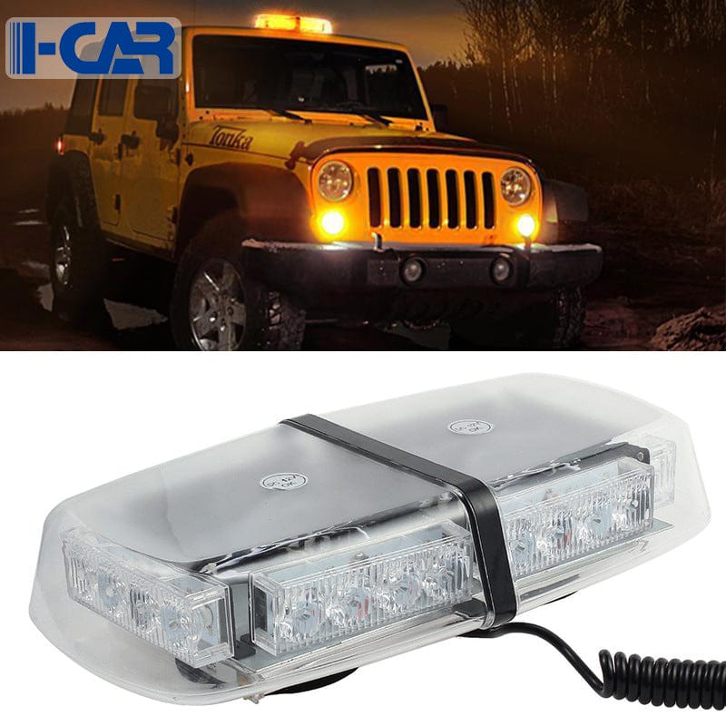 24LED warning light car pickup truck top emergency flashing light tip mini short exclusive flash lamp 12-24V